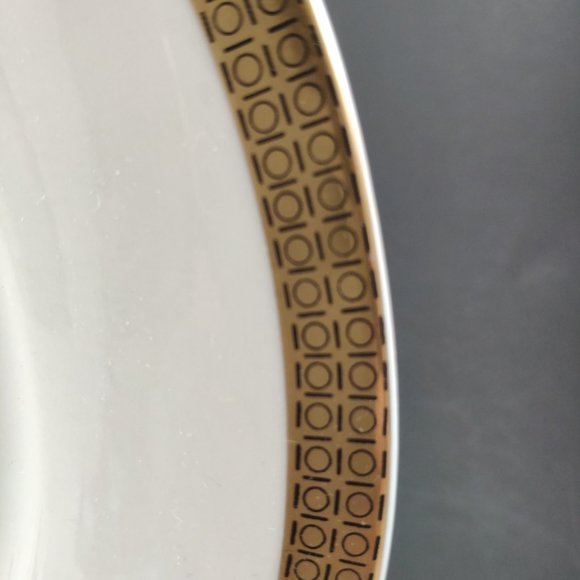VTG Favolina 6 Gold Gilded Pattern Dinner Plates - Picture 4 of 8
